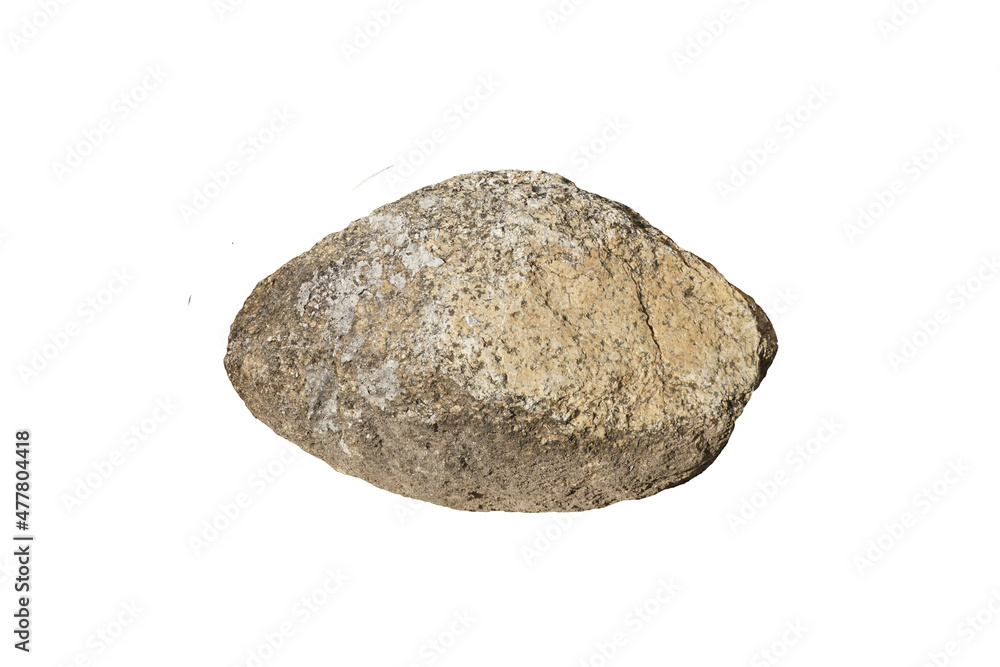 Obraz premium Large Granite Stone for Outdoor Garden Decoration isolated on white background.