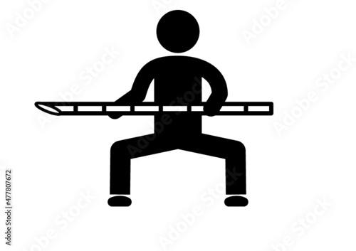 無謀にも竹槍で挑むピクトグラム