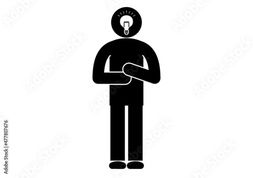 アイデアがひらめいたピクトグラム