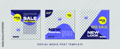social media template post for promotion. template post for ads. instagram post. very peri collection