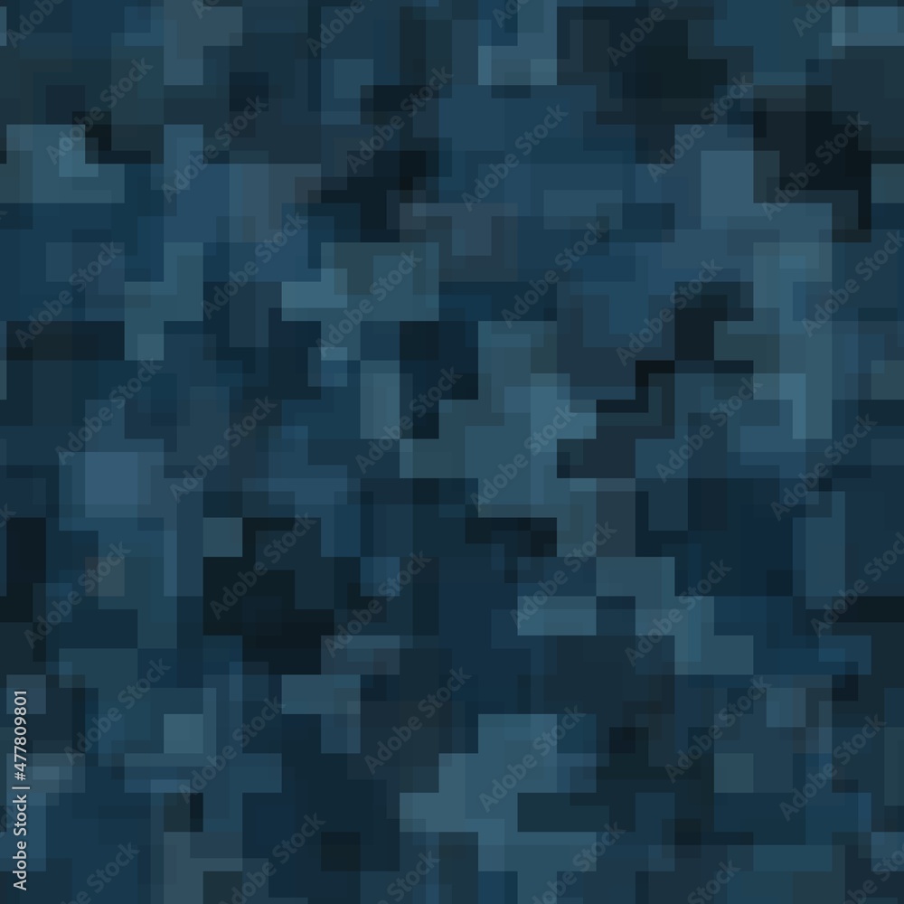 Digital camouflage seamless pattern military geometric camo background