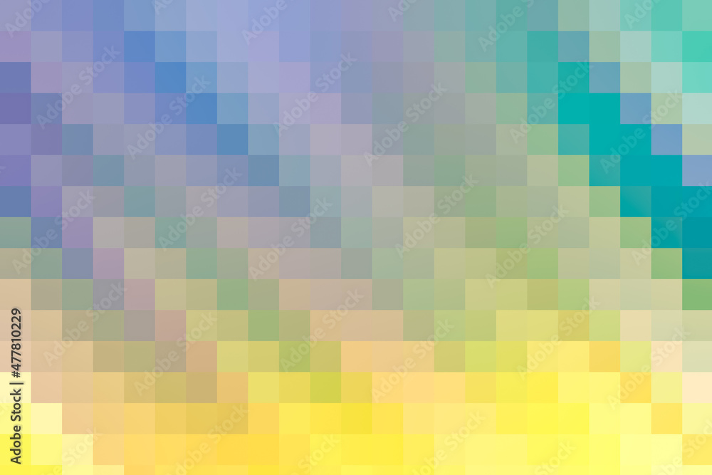 Colourful violet, blue and yellow pixel grid Colourful violet, blue and yellow pixel grid