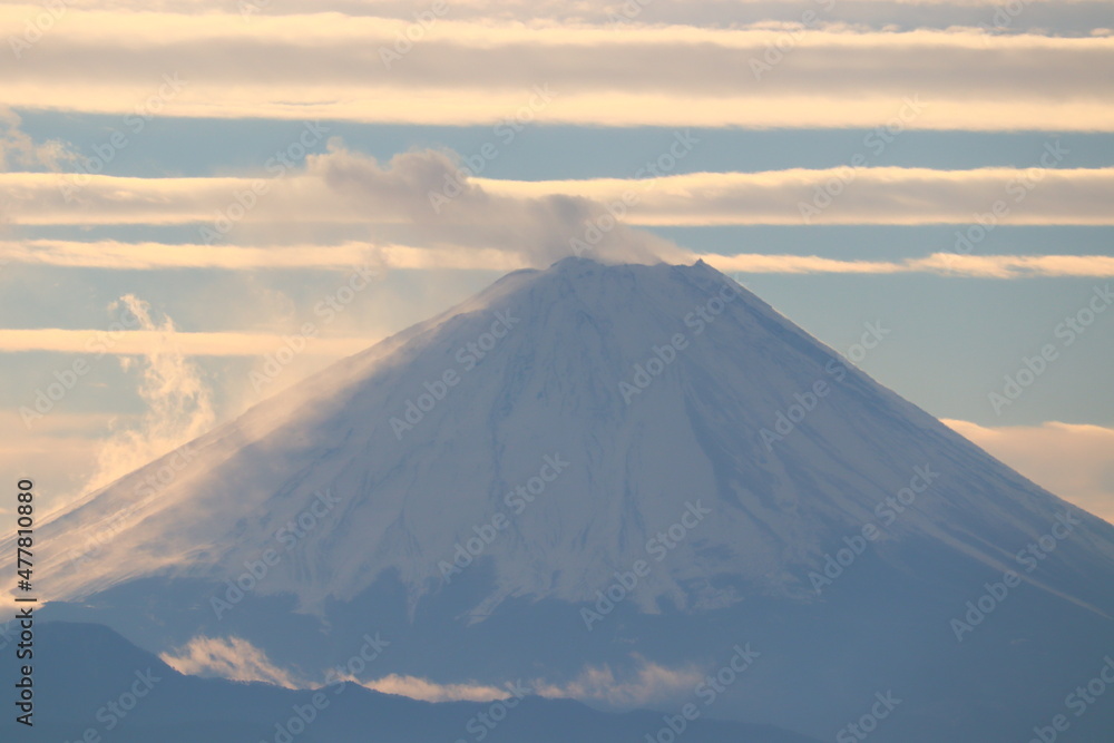 富士山の吹雪、雪崩
