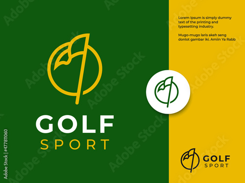 golf sport club logo design concept