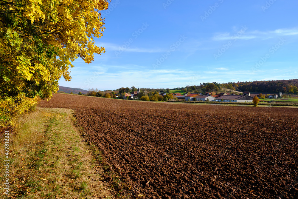 Landschaftpark Bettenburg im Naturpark Haßberge bei Hofheim i. Ufr, Naturpark Haßberge, Unterfranken, Bayern, Deutschland Landschaftpark Bettenburg im Naturpark Haßberge bei Hofheim i. Ufr, Naturpark Haßberge, Unterfranken, Bayern, Deutschland