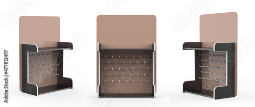 Obraz na plátne Display stand, retail display stand for product , display stands isolated on white background