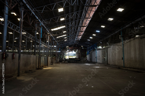 abandoned warehouse background