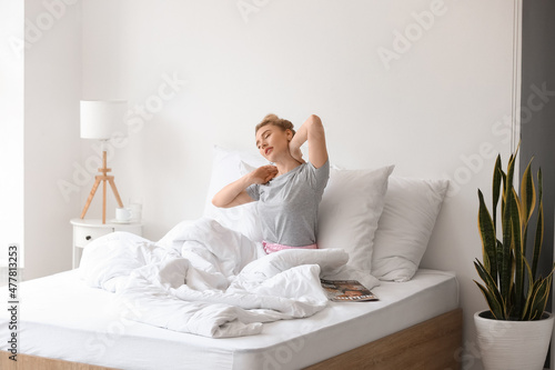 Morning of beautiful woman ...