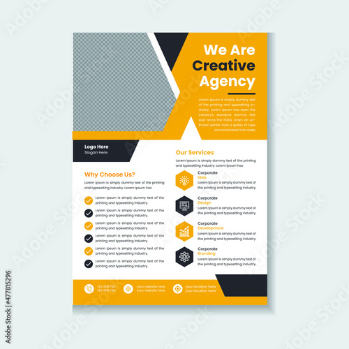 Creative Modern And Professional Corporate Business Flyer Template Design