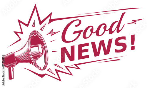 Good news - advertising sign  with megaphone