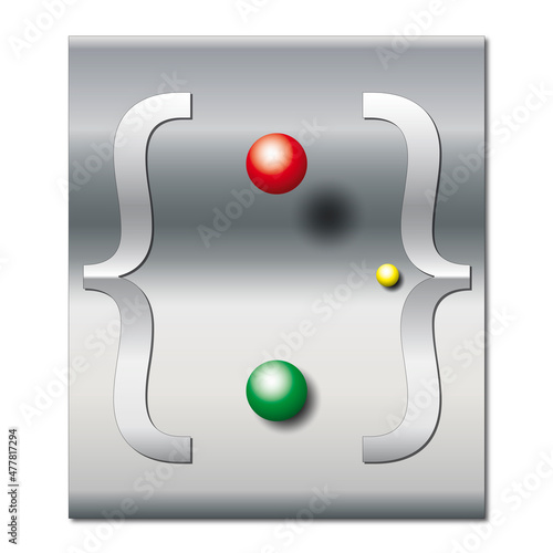 Klammerlogo Kugeln 8