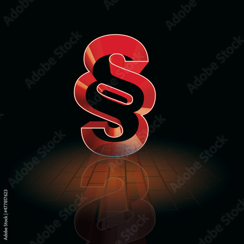 Paragraph Glas Pflaster rot