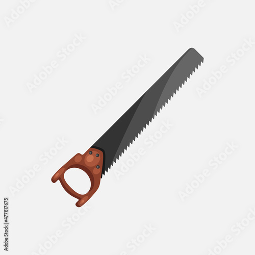 Saw icon. Cartoon of sickle vector icon.