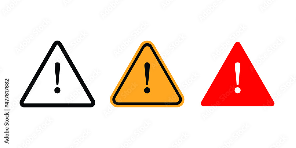 an element collection of the caution signs. a simple illustration in white, yellow, and red for element decoration, sticker, art print, etc. an element collection of the caution signs. a simple illustration in white, yellow, and red for element decoration, sticker, art print, etc.