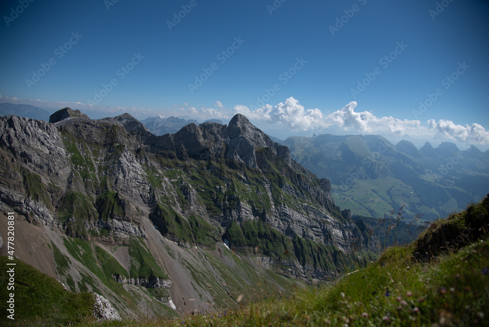 Fototapeta premium Swiss mountains - monumental rock formations in the Alps