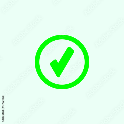 Free Download Check mark green line icons. Vector illustration. - Vector - GFXLoad