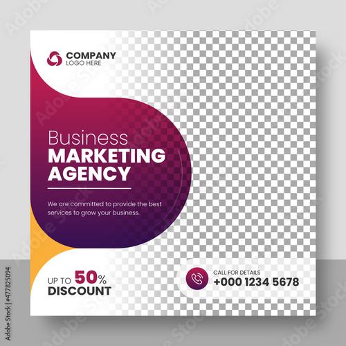 Digital marketing social media post web banner template