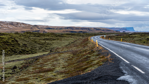 Iceland road in the mountains