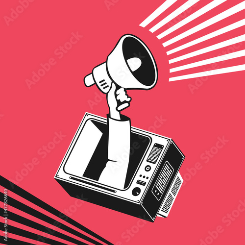 Vector Illustration Symbol Agitation Propaganda