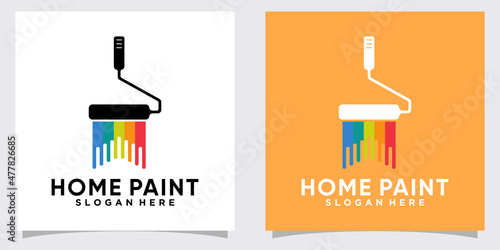 home panting logo design with creative concept