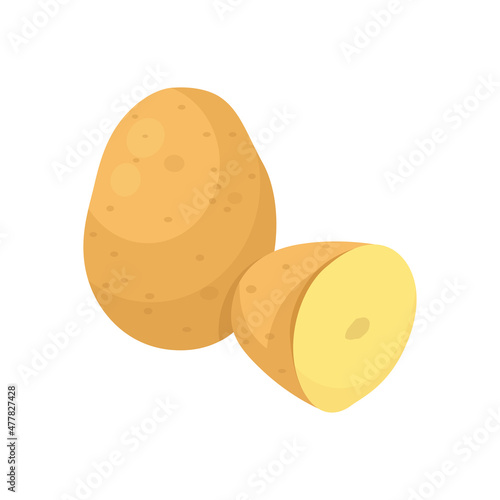Flat vector of Potato isolated on white background. Flat illustration graphic icon