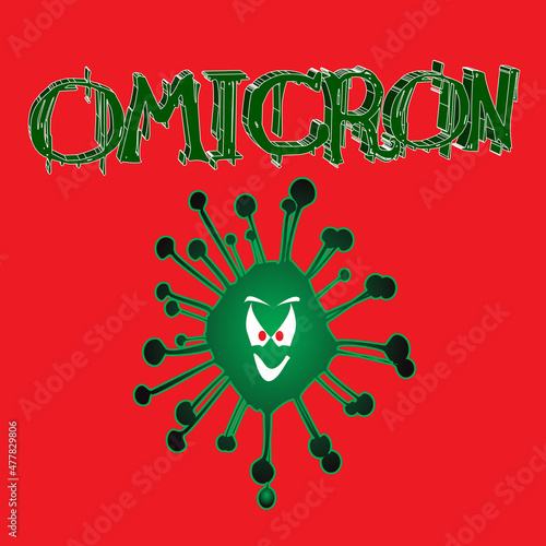 Evil Face Viral Infection For Omicron Variant