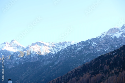 Beautiful snowy mountain landscape