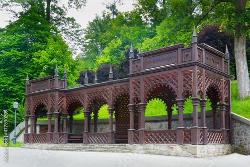 Old spa house at Szczawnica Resort in Pieniny Mountains photo