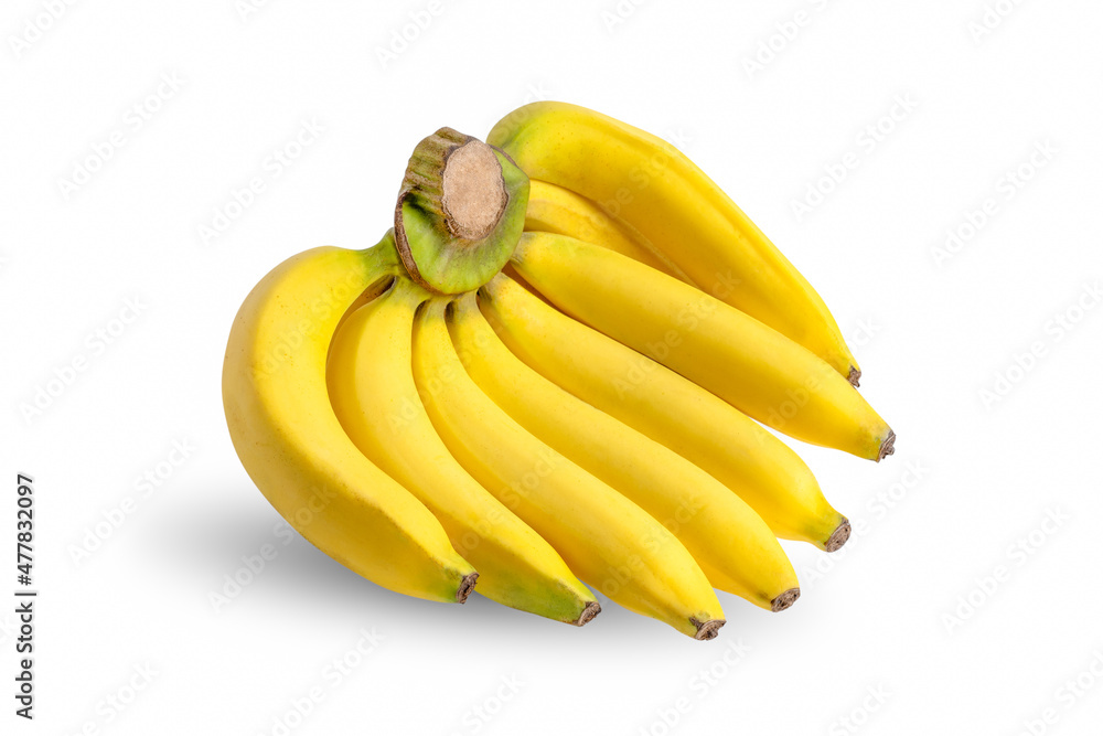 A bunch of banana isolated on white background