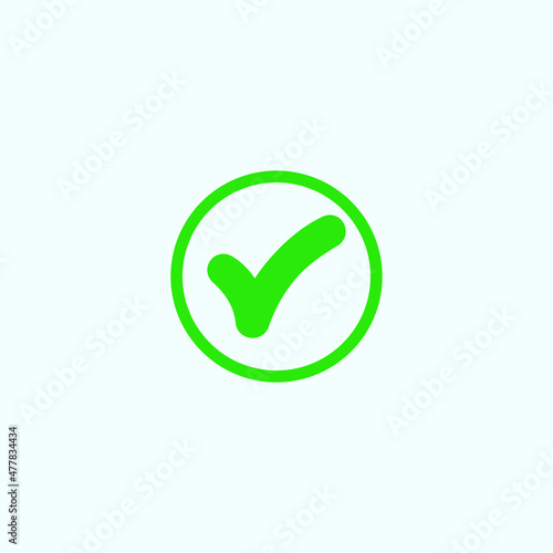 Free Download Check mark green line icons. Vector illustration. - Vector - GFXLoad