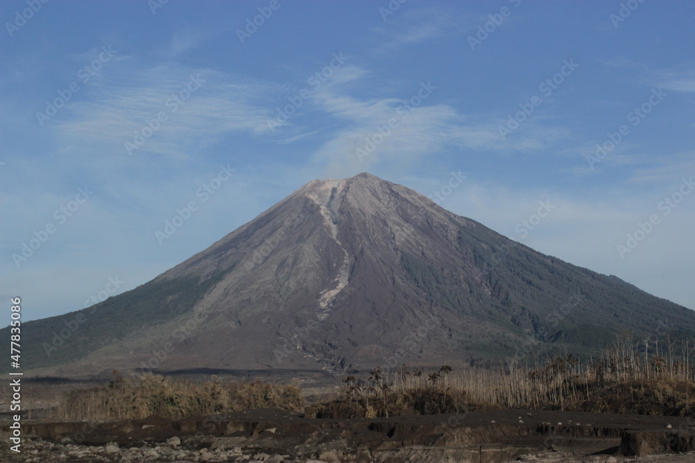 Mount Semeru erupts Volcanic ash clouds in East Java, Indonesia