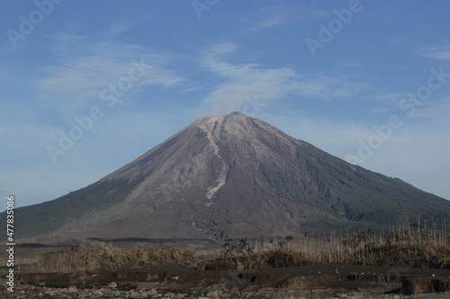 Mount Semeru erupts Volcanic ash clouds in East Java, Indonesia © kurniawan