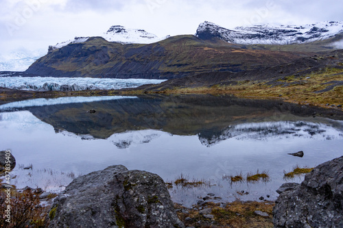 lake in the mountains Iceland