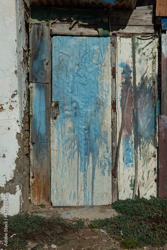 Old door of a fisherman's shack