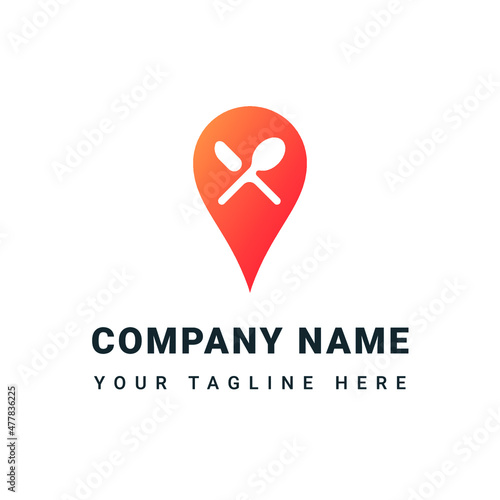 Food service logo, restaurant logo, food logo vector illustration template