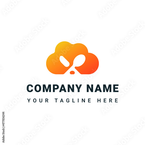 Food service logo, restaurant logo, food logo vector illustration template