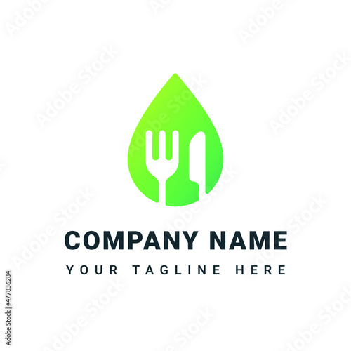 Food service logo, restaurant logo, food logo vector illustration template
