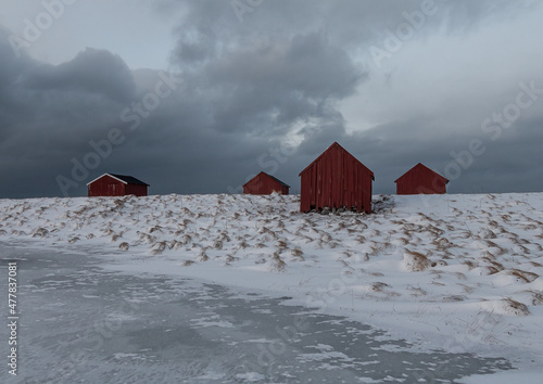 The old barns at Eggum Lofoten Norway