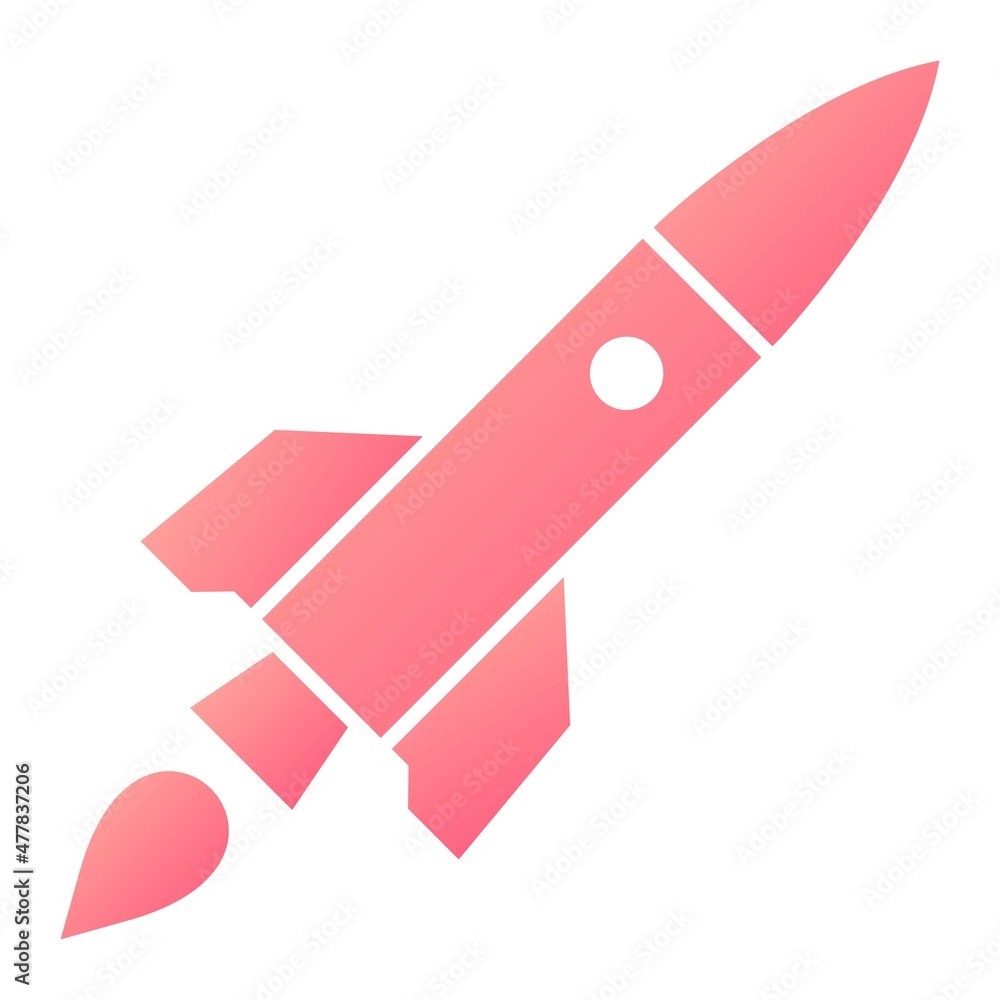 Vector Ballistic Glyph Gradient Icon Design Vector Ballistic Glyph Gradient Icon Design