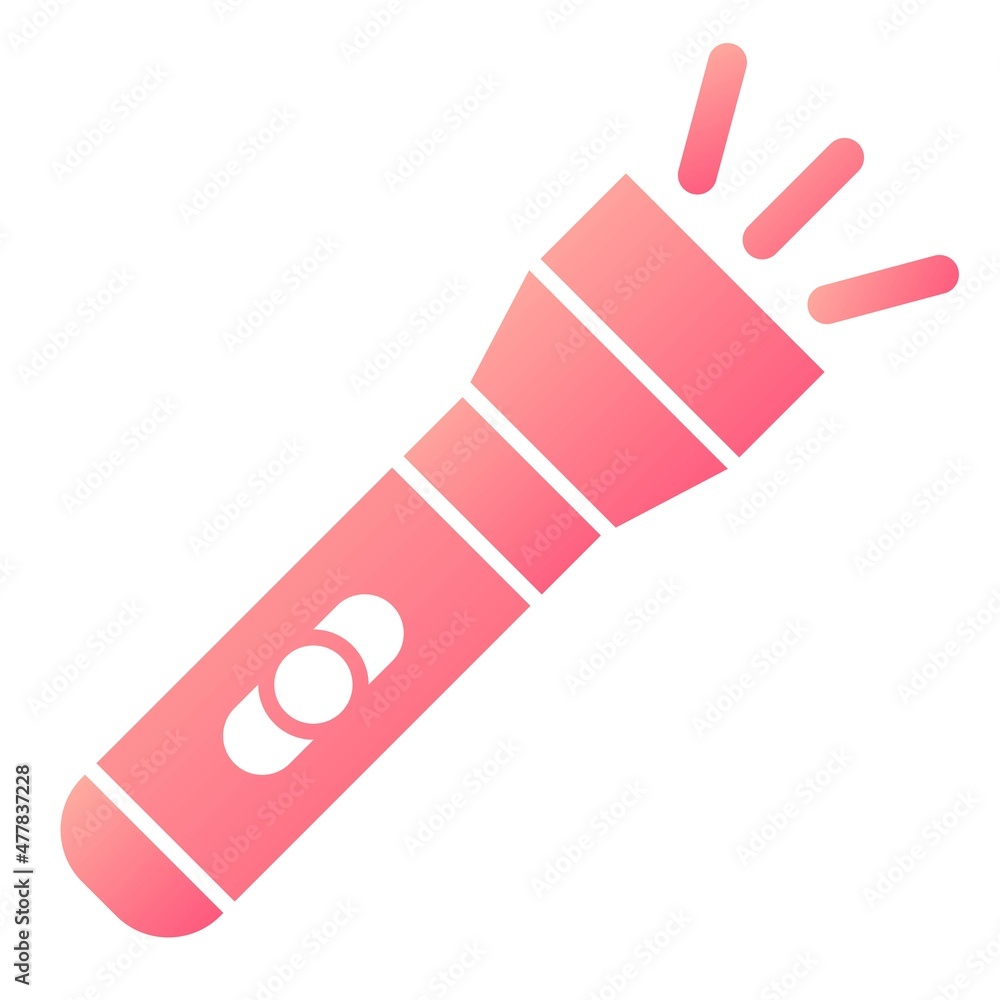 Vector Flashlight Glyph Gradient Icon Design Vector Flashlight Glyph Gradient Icon Design