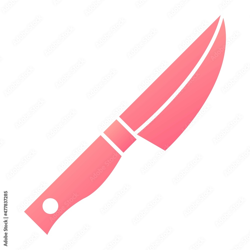 Vector Knife Glyph Gradient Icon Design Vector Knife Glyph Gradient Icon Design