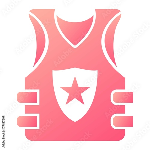 Vector Bulletproof Glyph Gradient Icon Design