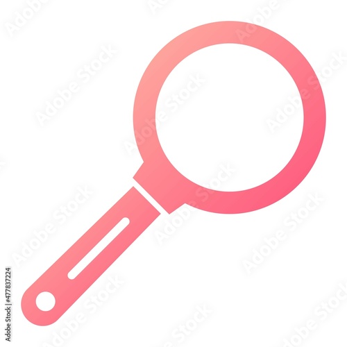 Vector Magnifying Glass Glyph Gradient Icon Design