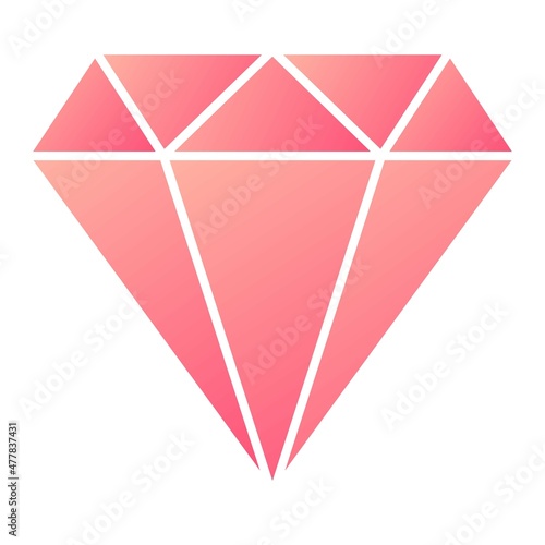 Vector Diamond Glyph Gradient Icon Design