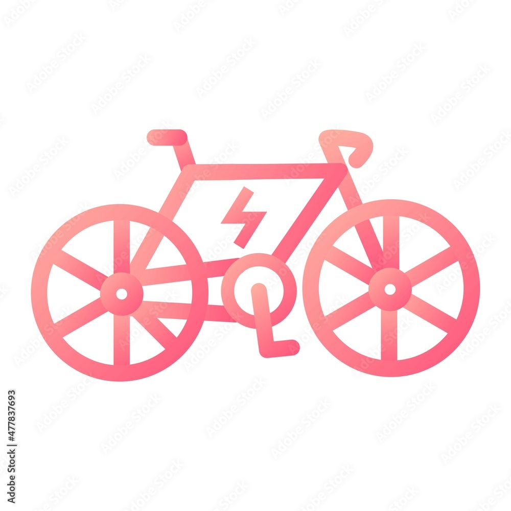 Fototapeta premium Vector Electric Bicycle Glyph Gradient Icon Design