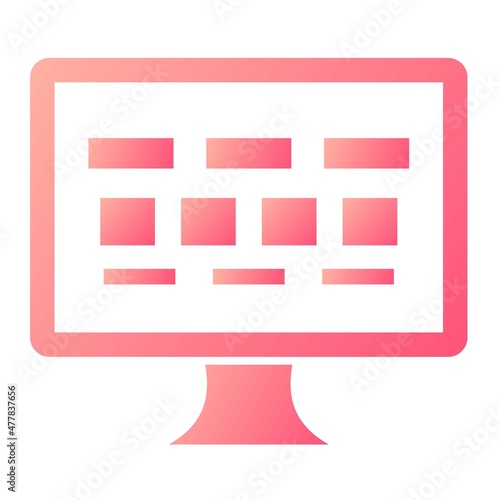 Vector Front End Glyph Gradient Icon Design