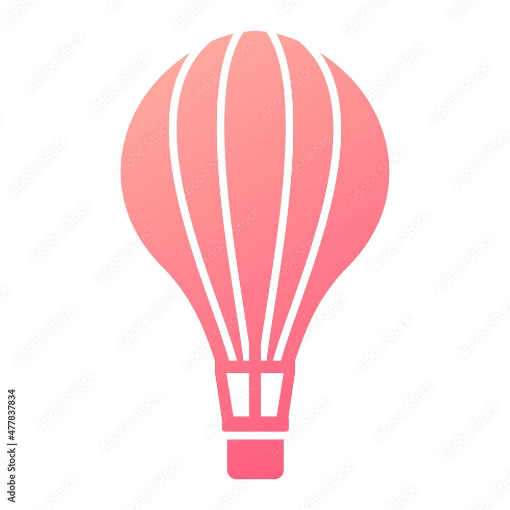 Fototapeta premium Vector Air Balloon Glyph Gradient Icon Design