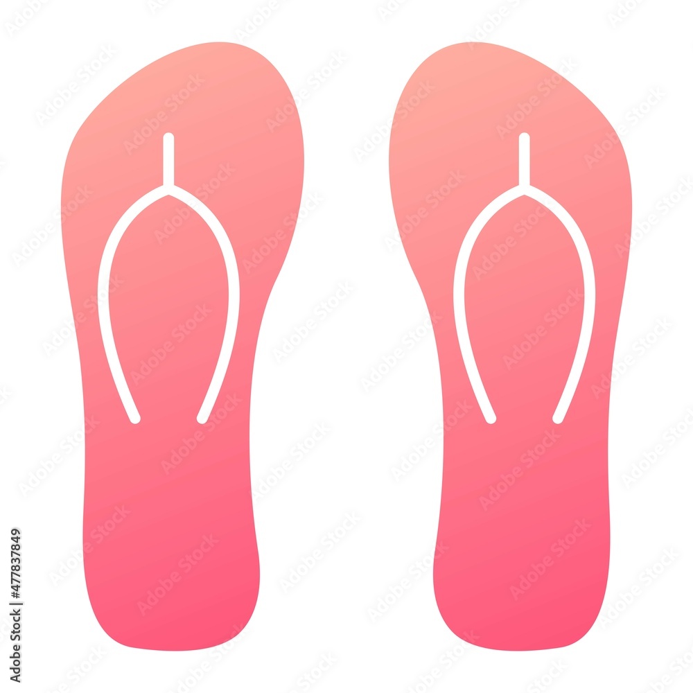 Vector Slippers Glyph Gradient Icon Design Vector Slippers Glyph Gradient Icon Design