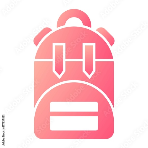 Vector Bagpack Glyph Gradient Icon Design