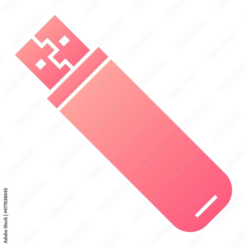Vector Flash Drive Glyph Gradient Icon Design Vector Flash Drive Glyph Gradient Icon Design